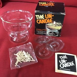 The Un-Candle Vintage Pyrex Glass Candle Holder by Corning #138
